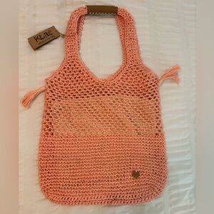 Kbas handmade boho bag with Natural Fibers 100% Rafia Sintetica- NWT